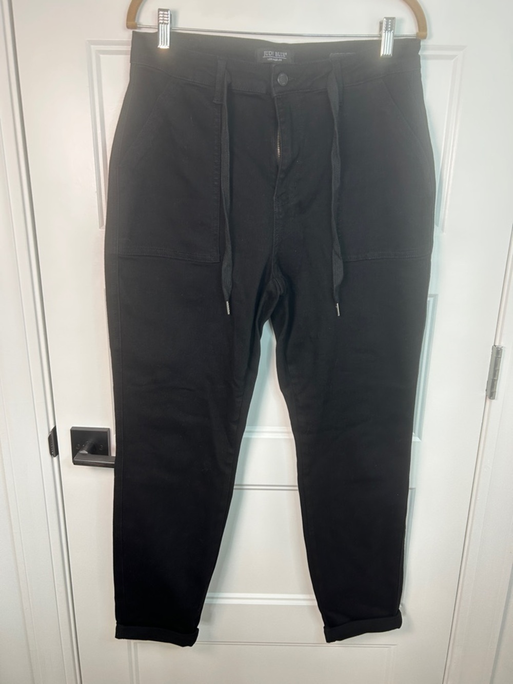Judy Blue Black Women's Jogger Jeans with Drawstring